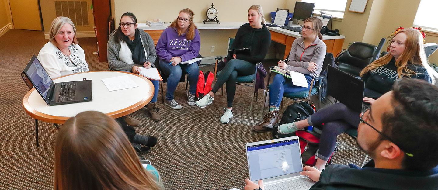 Students in a classroom group session